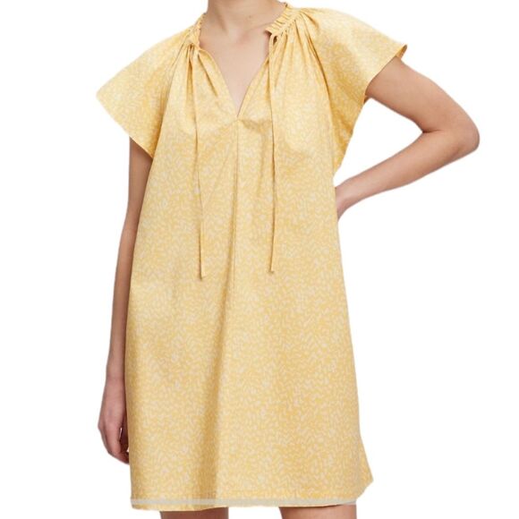 GAP Printed Tie-Front Flutter Sleeve Dress SIZE XXS - Picture 1 of 12
